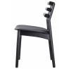 cuir noir/chêne peint noir - chaise J48