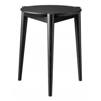 J160 stool Søs - Ø35xH45cm - black oak