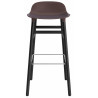 Form Barstool, wood legs – Brown + Black lacquered oak