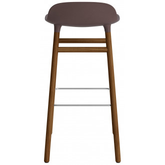 Form Barstool, wood legs – Brown + Walnut