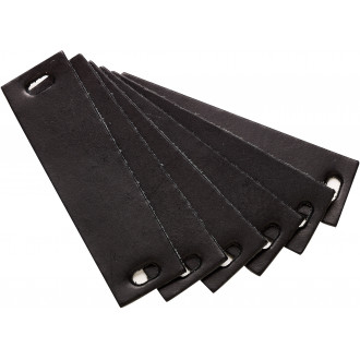 Set of 6 handles - Black leather