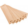 Set of 6 handles - Natural leather