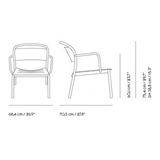 lounge chair black - Linear Steel