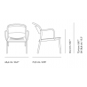 lounge chair black - Linear Steel