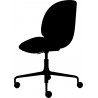 Beetle Meeting chair, Height adjustable – With castors – Plastic shell + front upholstered