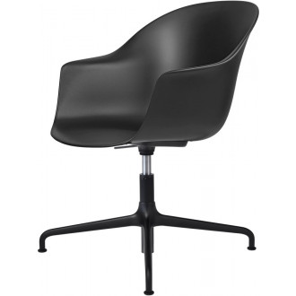 Bat Meeting chair, Height Adjustable – Without castors – Black shell
