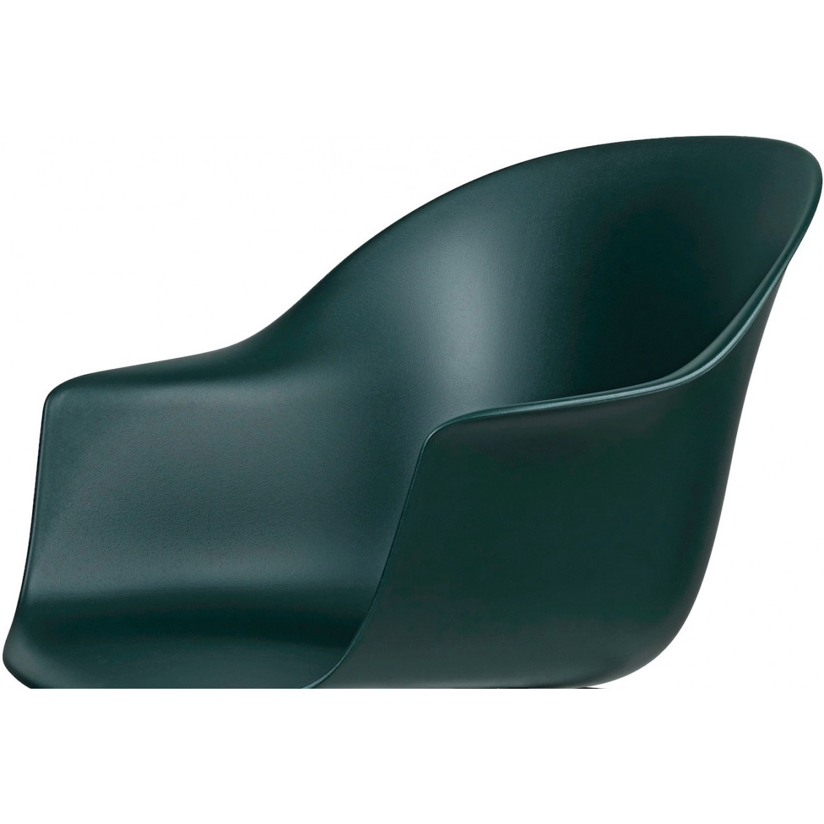 Bat Meeting chair, Height Adjustable – Without castors – Dark green shell