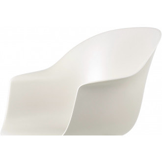 Bat Meeting chair, Height Adjustable – Without castors – Alabaster white shell
