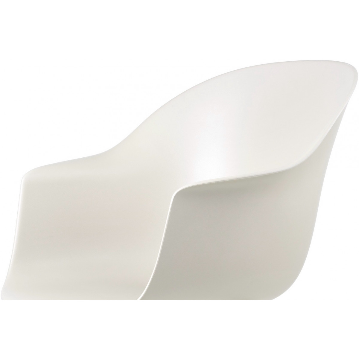 Chaise de bureau Bat, Hauteur réglable – Avec roulettes – Coque alabaster white