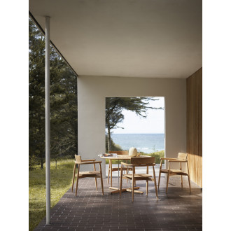 SOLD OUT CAMPAIGN - table Ø110 cm E022 + 4 chairs E008 Embrace Outdoor