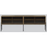 Hifive glass storage system L200 x H65 cm - smoked oak