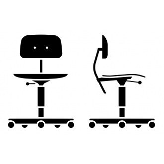 chaise Kevi 2533 – assise et dossier rembourrés – H38-51cm (A)