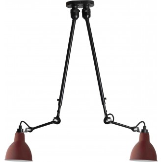 black / round red - Gras 302 double - ceiling lamp