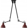 black / round red - Gras 302 double - ceiling lamp