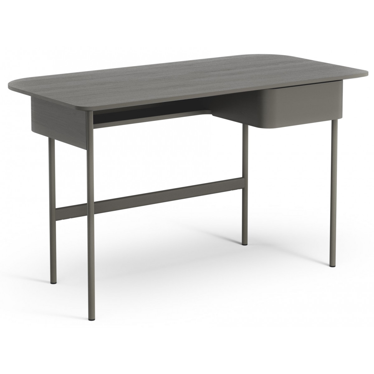 Luna desk with drawer - hurricane grey oak