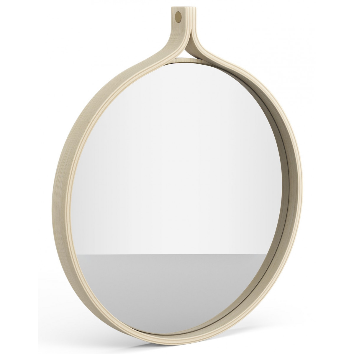 miroir Comma - frêne naturel - Ø40 cm