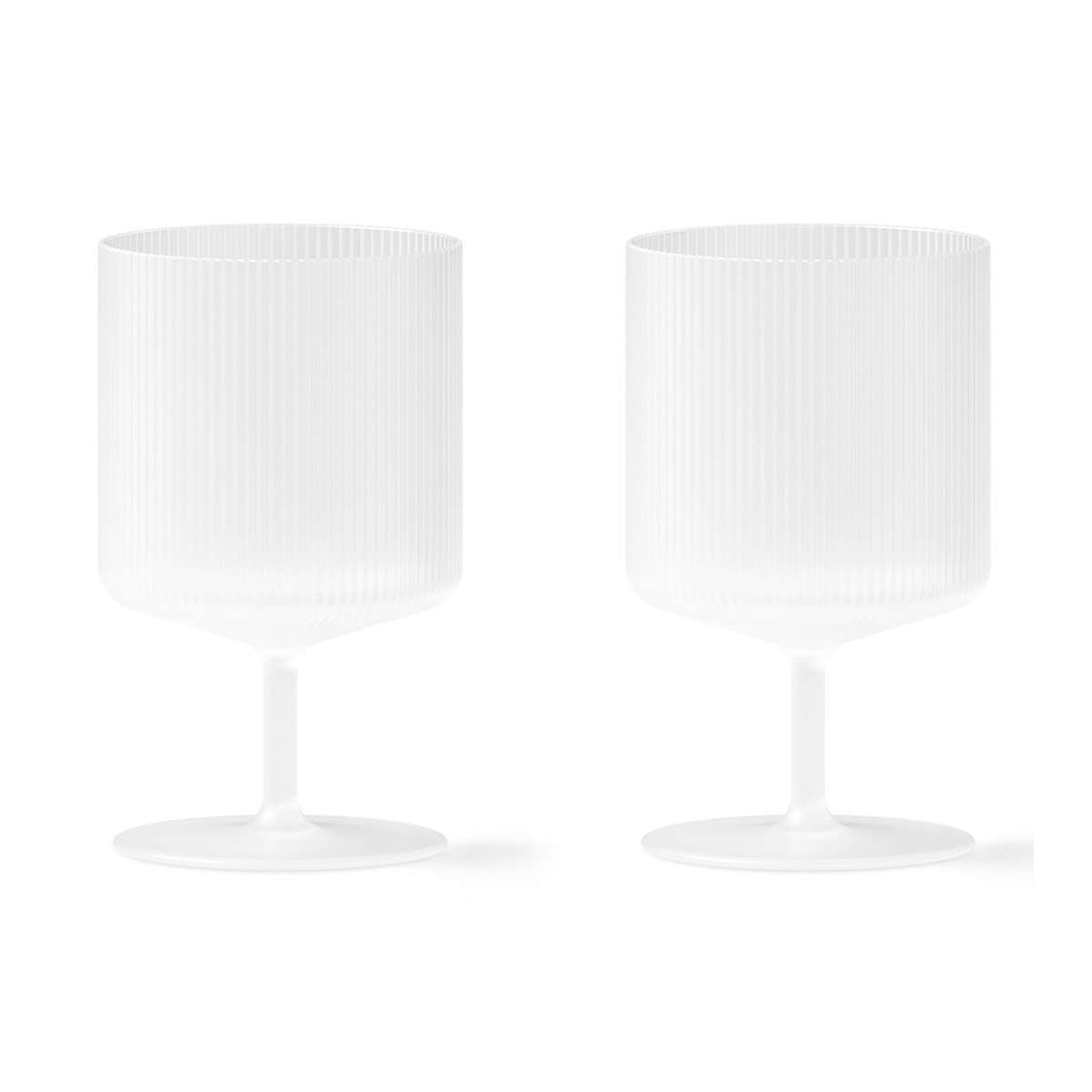 2 wine glasses – frosted – Ripple