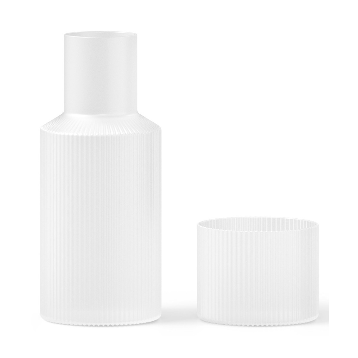 small frosted carafe set - Ripple