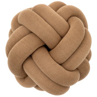 Coussin Knot – Ø25,5 x H19,5 cm – Camel
