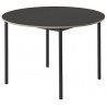 black linoleum + plywood edge + black base - Base round table