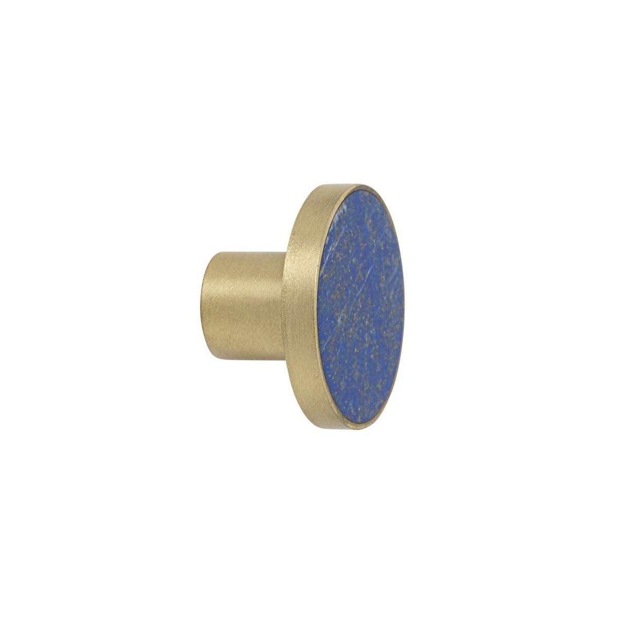 L - brass/stone hook - blue lapis lazuli