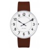 ÉPUISÉ Ø40mm - brown leather strap / white dial / brushed steel bezel - Station watch