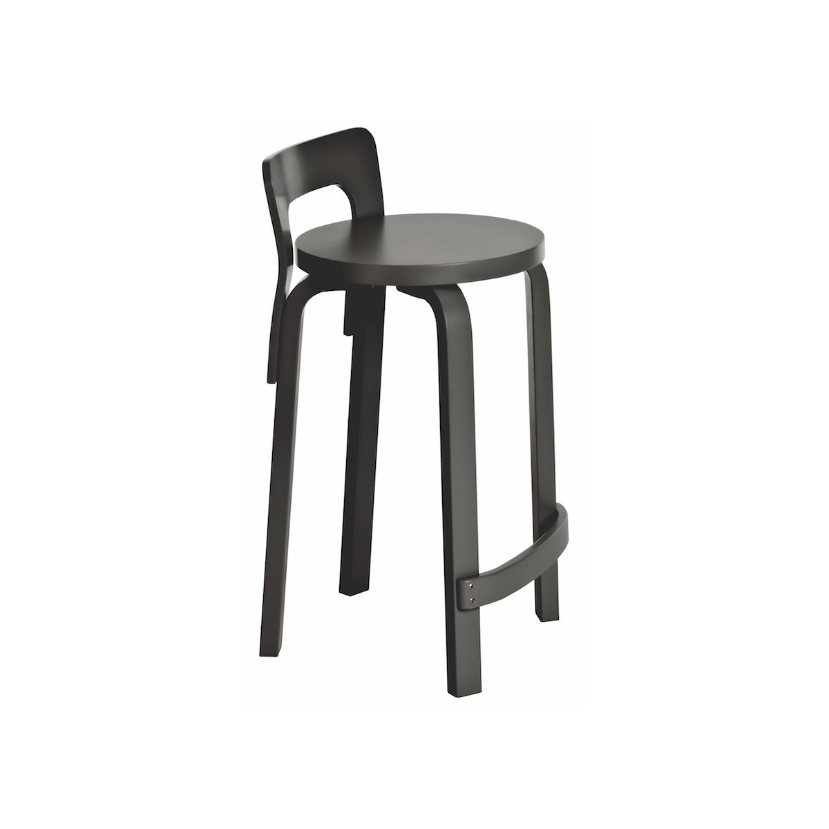 black lacquered birch - K65 high chair