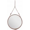 ø58cm - Tan Leather - Adnet circular mirror*