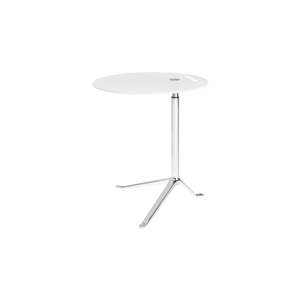Table Little Friend KS12 (Hauteur fixe) – Blanc / Chromé