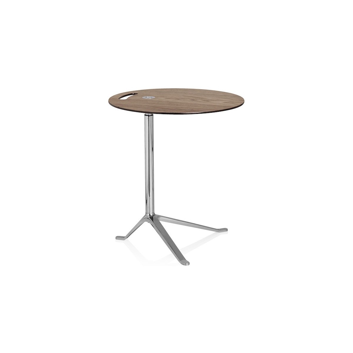 Table Little Friend KS11 (Hauteur ajustable) – Noyer / Chromé