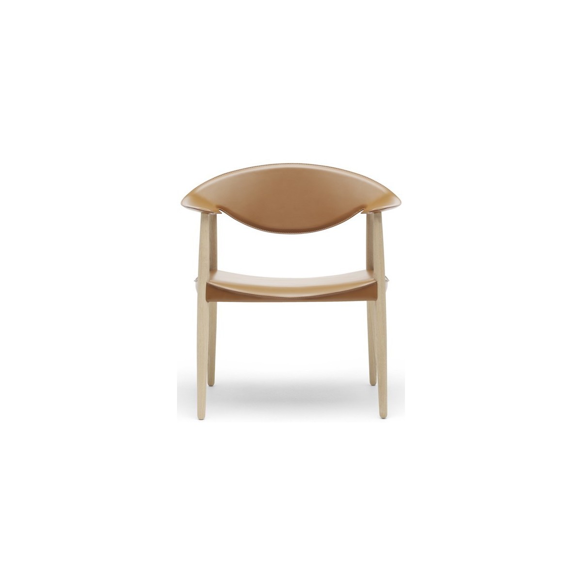 oiled oak + natural leather - Metropolitan LM92P chair