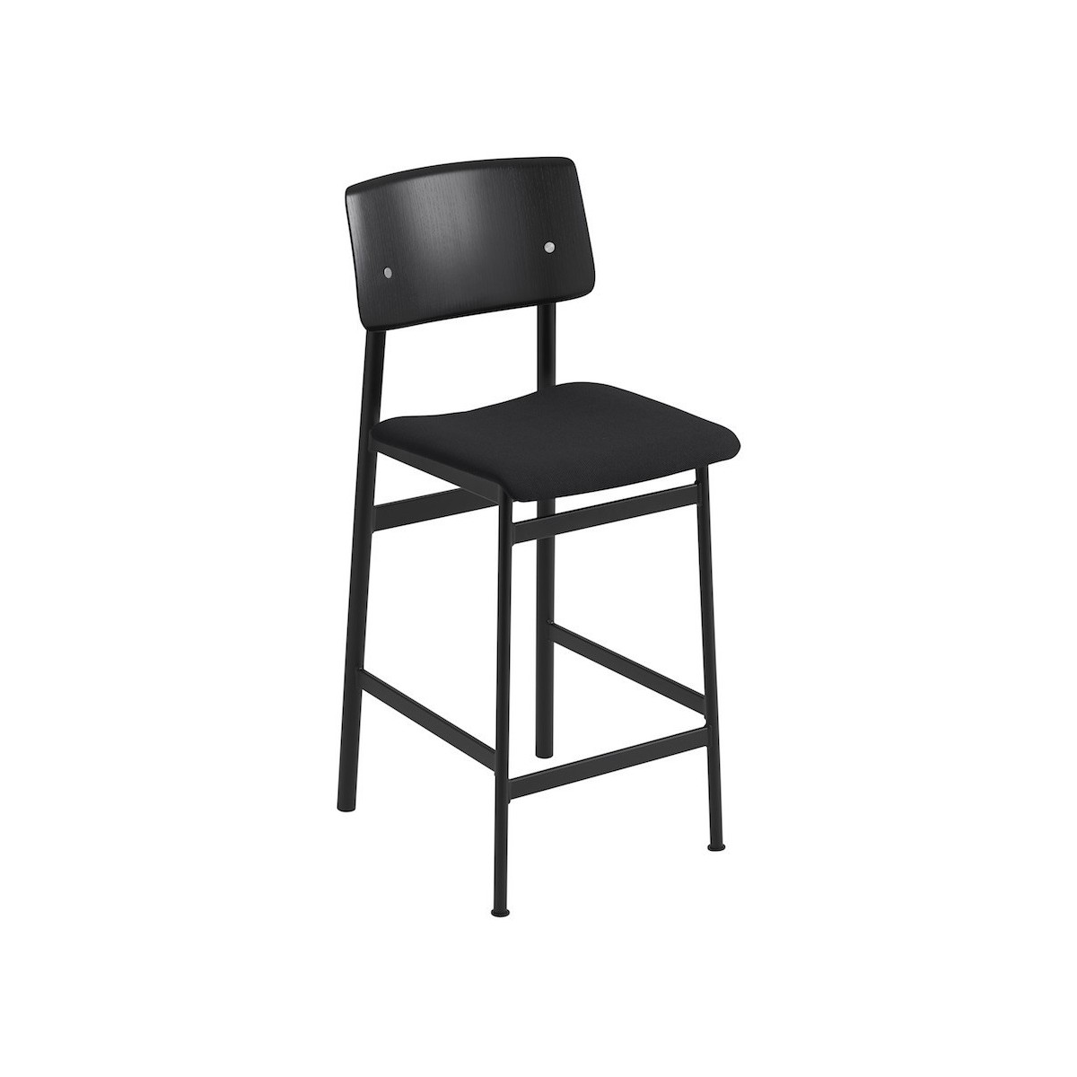 H65cm - Steelcut 190 + black/black - Loft counter stool