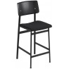 H65cm - Steelcut 190 + black/black - Loft counter stool