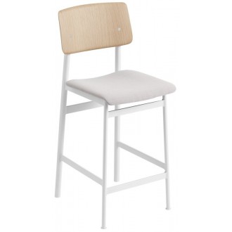 H65cm - Steelcut Trio 205 + white/oak - Loft counter stool