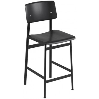 H75cm - black/black - Loft bar stool