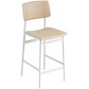 H75cm - white/oak - Loft bar stool