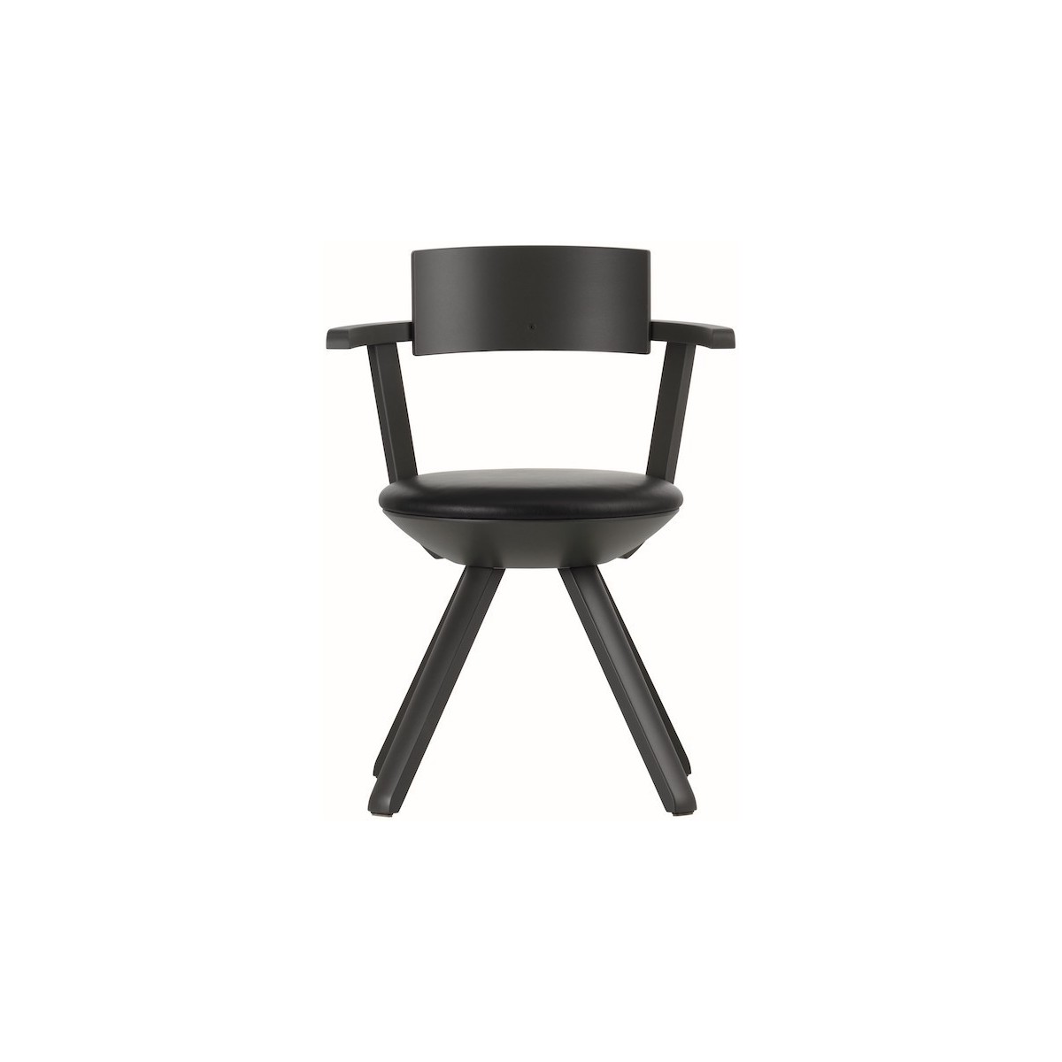 KG002 - cuir nero + asphalte - chaise Rival