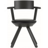 KG002 - cuir nero + asphalte - chaise Rival