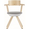 KG002 - light grey/cream + lacquered birch - Rival chair