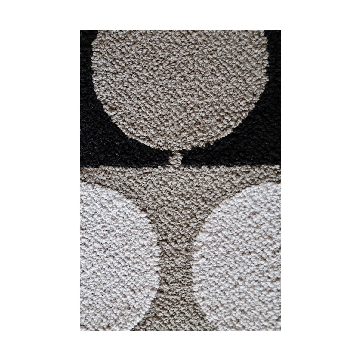175x175 cm - grey/black - Circle rug