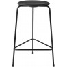 High Dot counter stool, 3 legs – Black Intense leather / Matt Black