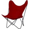 cerise - black structure - AA Butterfly chair