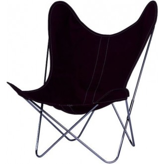 plum canvas - chromed structure - AA Butterfly chair