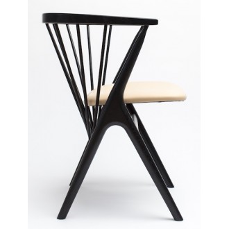 Spectrum Honey Sørensen leather + black oak - Sibast 8 chair