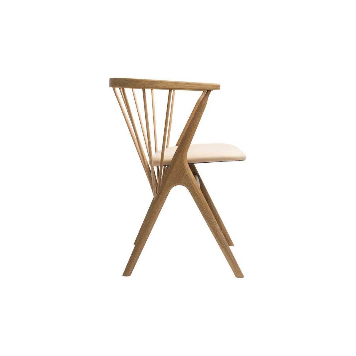 Spectrum Honey Sørensen leather + oiled oak - Sibast 8 chair