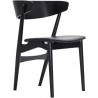 cuir Victory noir Sørensen + chêne noir - chaise 7 Sibast