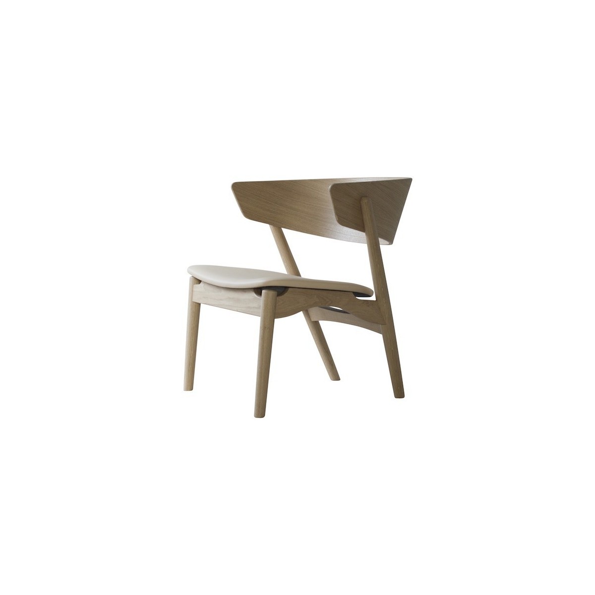 Spectrum Honey Sørensen leather + oiled oak - Sibast 7 lounge chair
