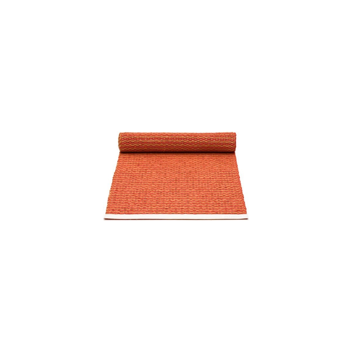 36x100cm - pale orange / coral red - Mono table runner