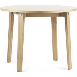 creme - Ø95cm - round dining Slice table