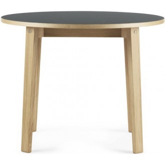 grey - Ø95cm - round dining Slice table